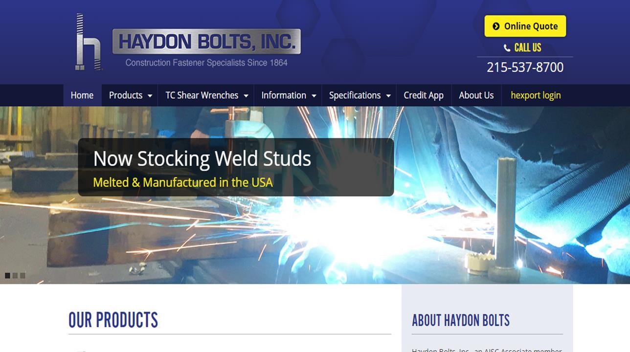 Haydon Bolts, Inc. Industrial Bolts